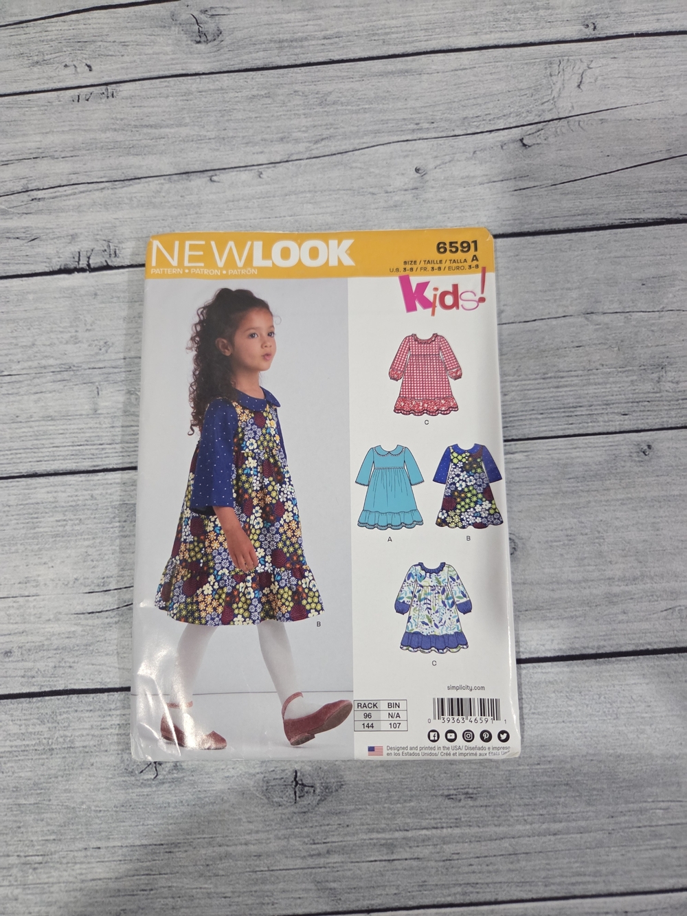 New Look Kids Sewing Pattern 6591 Size A 3-8